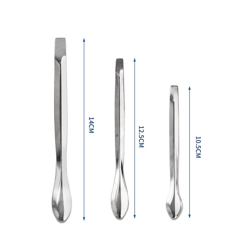 Laboratóriumi spatula, rozsdamentes acél 15 db Laboratóriumi kanál mikrokanál laboratóriumi apró kanál reagens mintavételhez