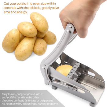 Резачки за пържени картофи от неръждаема стомана Машина за рязане на ленти за картофен чипс Машина за рязане Машина за нарязване Чопър Резачки Домашна кухня Джаджи