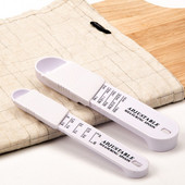 2 τμχ Ρυθμιζόμενο κουταλάκι του γλυκού Μεζούρα Κουτάλι Κουζίνα Gadget Κουζίνα Αξεσουάρ ψησίματος Ζυγαριά Πλαστική Ποσοτική Κουτάλια ψησίματος