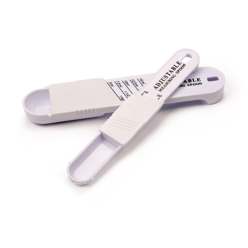 2 τμχ Ρυθμιζόμενο κουταλάκι του γλυκού Μεζούρα Κουτάλι Κουζίνα Gadget Κουζίνα Αξεσουάρ ψησίματος Ζυγαριά Πλαστική Ποσοτική Κουτάλια ψησίματος