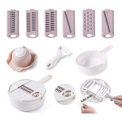 Ο νέος πολυλειτουργικός κόφτης λαχανικών 12 τεμαχίων Κόφτης κουζίνας Οικιακός κόφτης πατάτας Τρίφτης ραπανιού