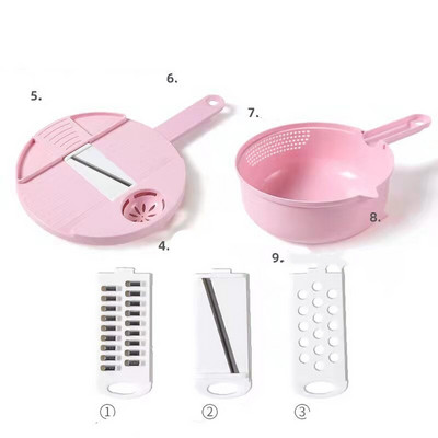 Ο νέος πολυλειτουργικός κόφτης λαχανικών 12 τεμαχίων Κόφτης κουζίνας Οικιακός κόφτης πατάτας Τρίφτης ραπανιού