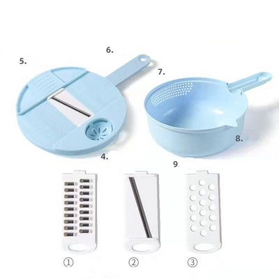 Ο νέος πολυλειτουργικός κόφτης λαχανικών 12 τεμαχίων Κόφτης κουζίνας Οικιακός κόφτης πατάτας Τρίφτης ραπανιού