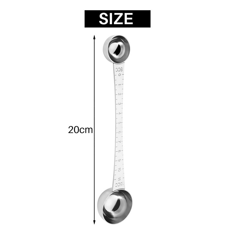 2 τεμάχια μεζούρες καφέ με τσιμπούρι, 1 κουταλιά της σούπας και 1 κουταλάκι του γλυκού μεζούρα καφέ από ανοξείδωτο χάλυβα για καφέ