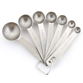 Μεζούρα LUDA Chef, βαρέως τύπου στρογγυλό από ανοξείδωτο ατσάλι, για στεγνό ή υγρό - Σετ των 7