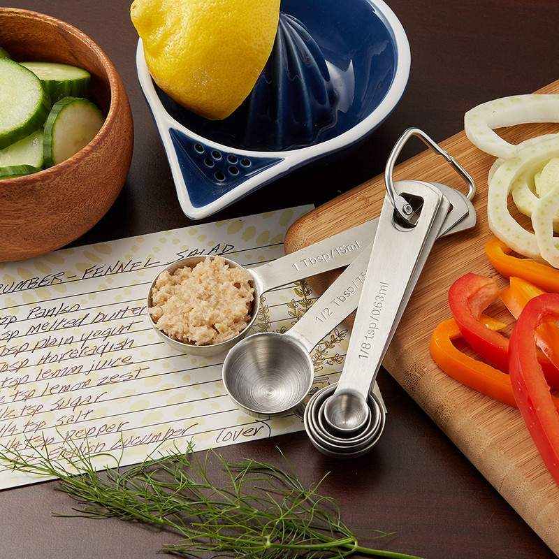 Μεζούρα LUDA Chef, βαρέως τύπου στρογγυλό από ανοξείδωτο ατσάλι, για στεγνό ή υγρό - Σετ των 7