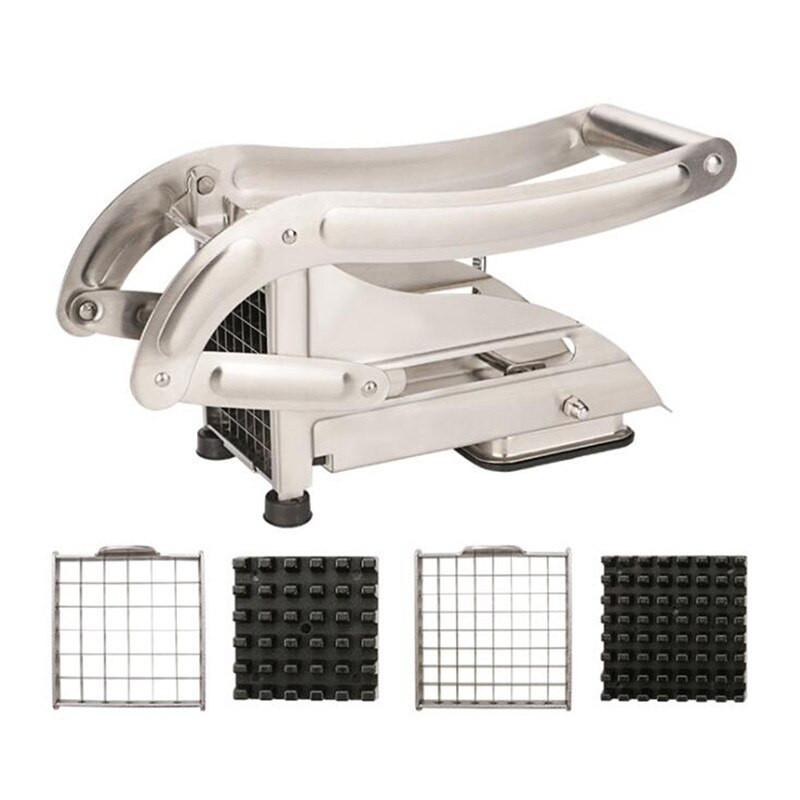 Κόφτης τηγανιτής με 2 λεπίδες από ανοξείδωτο χάλυβα Κόφτης πατάτας Κόφτης κοπής πατάτας για καρότο αγγουριού