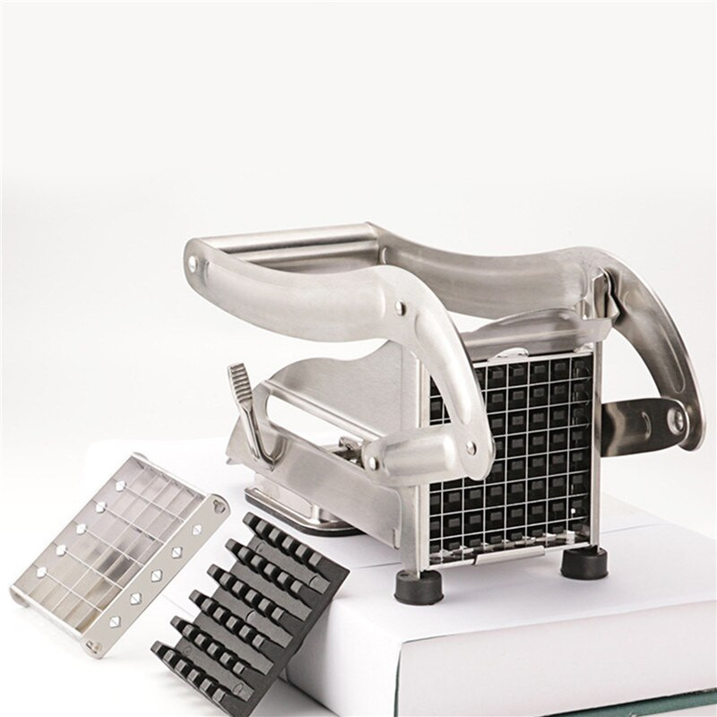 Κόφτης τηγανιτής με 2 λεπίδες από ανοξείδωτο χάλυβα Κόφτης πατάτας Κόφτης κοπής πατάτας για καρότο αγγουριού