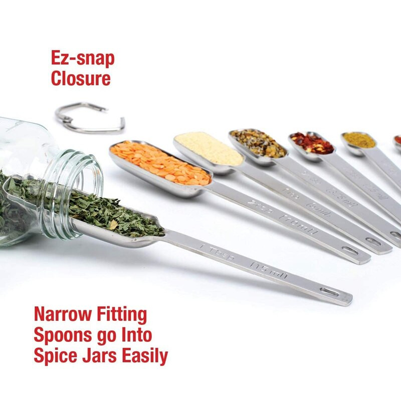 Μεζούρες LUDA με μπόνους ισοπεδωτή, μέταλλο από ανοξείδωτο χάλυβα, για μέτρηση ξηρών και υγρών συστατικών μαγειρικής και ψησίματος