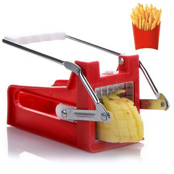 Εργαλείο κοπής πατατών τηγανιτές πατάτες Κόφτης λαχανικών καρότο αγγούρι 2 ειδών λεπίδα, αποτελεσματικό, προστατευτικό χέρι για άνεση στην κουζίνα
