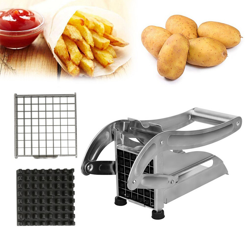 Κόφτης λωρίδων πατατών από ανοξείδωτο χάλυβα τεμαχιστής λωρίδων πατατών Τεμαχιστής πατατών κοπής λωρίδων τσιπς πατάτας Κόφτης κοπής αγγουριού