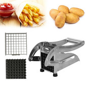 Φορητό ανοξείδωτο ατσάλι κοπής πατάτας με πίεση χειρός Μηχάνημα κοπής τηγανιτών πατατών Εργαλείο κοπής λαχανικών κουζίνας για τηγανιτές πατάτες