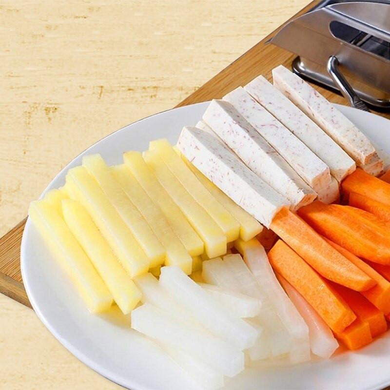 Υψηλής ποιότητας Εργαλεία κουζίνας Τεμαχισμένες τηγανιτές πατάτες Εγχειρίδιο Κόφτης λαχανικών από ανοξείδωτο χάλυβα Good Things Household Gadgets