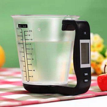 Електронна везна за мерителна чаша LCD дисплей Чаши за измерване на температурата Кухненски аксесоари Инструменти за готвене Домакински кани Везни