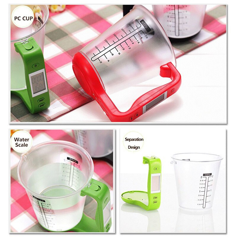 Elektroninės matavimo taurelės svarstyklės LCD ekranas Temperatūros matavimo puodeliai Virtuvės priedai Maisto gaminimo įrankiai Buitiniai ąsočiai Svarstyklės