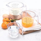 100/300/600 ml plastikinis skaidrus matavimo puodelis ąsotis pilamas snapelis paviršius Virtuvės reikmenys priedai kepimui Kepimo įrankiai