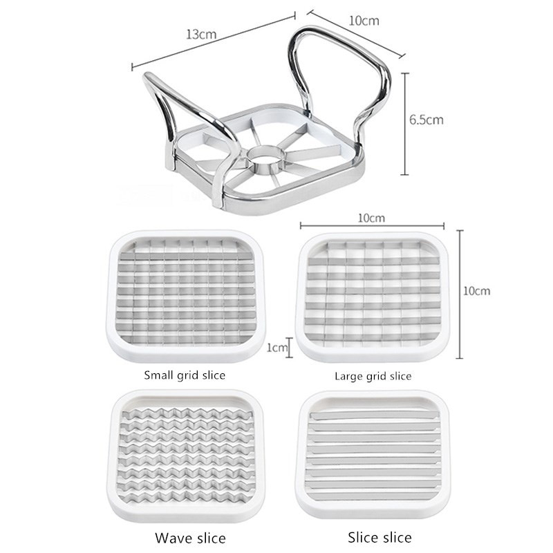 5 τεμ./Σετ Κόφτης λωρίδων πατάτας πολλαπλών λειτουργιών Φρούτα μήλου Splitter Cut Cucumber strips Stripper γογγύλι Ripple Slice strip cutter