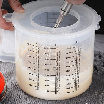 Пластмасови мерителни чаши за унции и кана за смесване за печене с капак Кани/буркан за измерване на течности в мл с предпазител срещу пръски