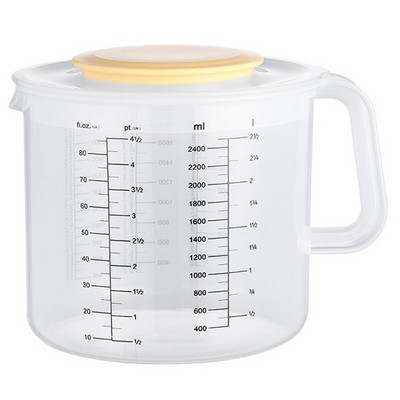 Пластмасови мерителни чаши за унции и кана за смесване за печене с капак Кани/буркан за измерване на течности в мл с предпазител срещу пръски