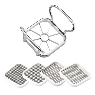 Gadgets κουζίνας 5 σε 1 Ανοξείδωτο ατσάλι Κόφτης λαχανικών Φρούτων θρυμματιστές πατατάκια μήλο αχλάδι Κόφτης τηγανιτές πατάτες