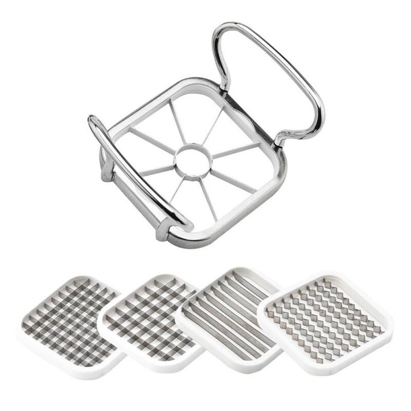 Gadgets κουζίνας 5 σε 1 Ανοξείδωτο ατσάλι Κόφτης λαχανικών Φρούτων θρυμματιστές πατατάκια μήλο αχλάδι Κόφτης τηγανιτές πατάτες