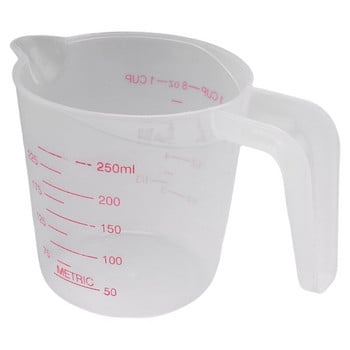 Hot XD-9Pc Пластмасова мерителна кана Комплект големи 4 чаши, 2 чаши и 1 чаша с вместимост Мерителни чаши без BPA с ъглова дръжка