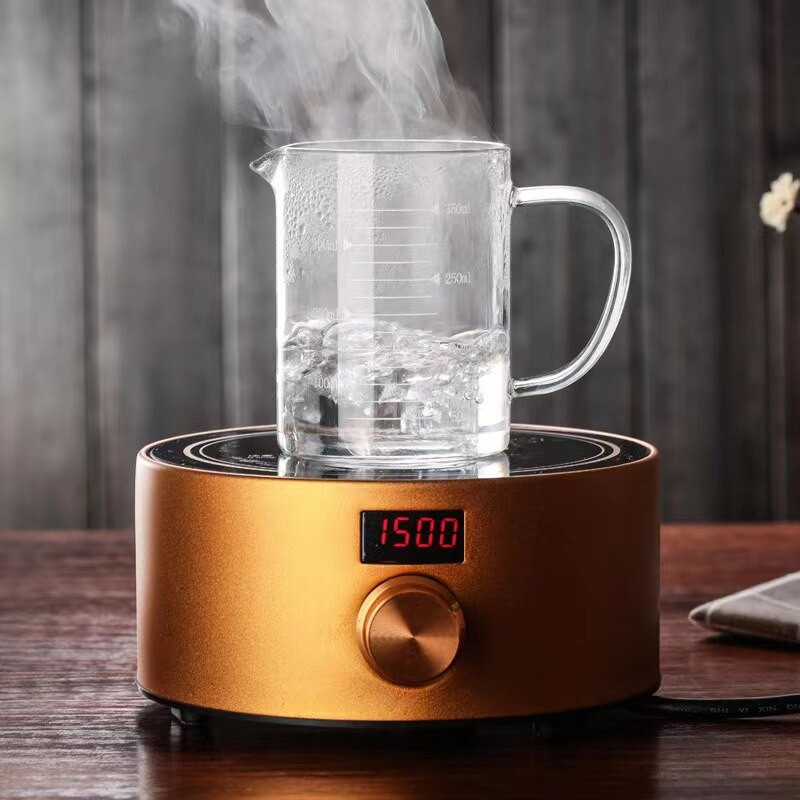 500/1000ML Μεγάλο φλιτζάνι μέτρησης εσπρέσο από γυαλί, ανθεκτικό στη θερμότητα.