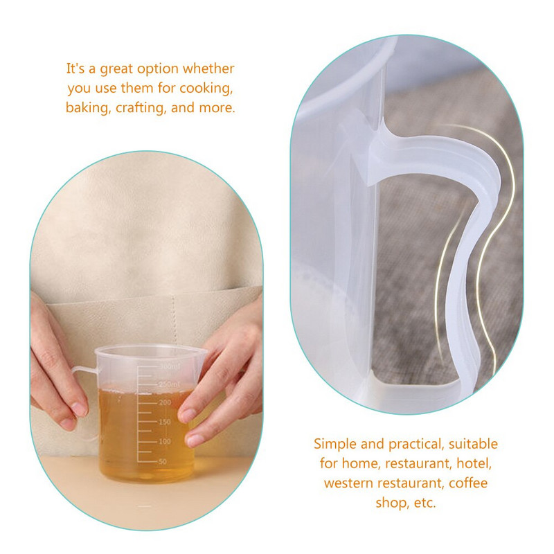 Κύπελλα μεζούρα Mixingkitchen Gradued Resin Cana Measure Clear Scale Στοιβαζόμενη Διαφανής κύπελλο Dry Handletoolsbaking