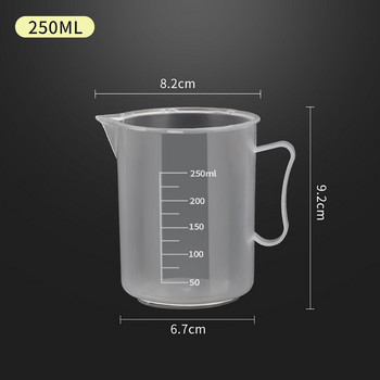 Мерителна чаша Чаши Кухня за смесване Градуирана смола Кана за мярка Прозрачна скала Подреждаща се прозрачна чаша Суха дръжка Инструменти за печене