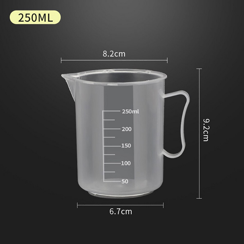 Κύπελλα μεζούρα Mixingkitchen Gradued Resin Cana Measure Clear Scale Στοιβαζόμενη Διαφανής κύπελλο Dry Handletoolsbaking