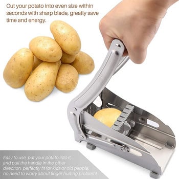 4 остриета от неръждаема стомана Домашни пържени картофи Машина за нарязване на картофи Чипс Резачка за ленти Чопър Машина за правене на инструменти Инструмент за нарязване на картофи