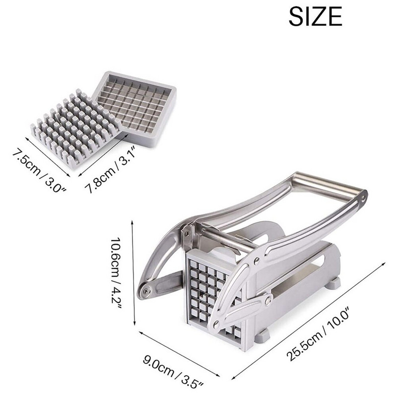 4 λεπίδες από ανοξείδωτο ατσάλι Σπίτι τηγανιτές πατάτες Slicer Chips strip cutter Chopper chips Μηχάνημα κατασκευής Εργαλείο παρασκευής πατάτας κομμένη τηγανιτές πατάτες