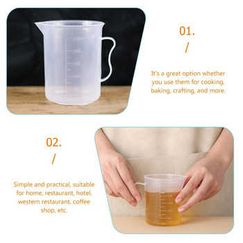 Мерителна чаша Чаши Кухня за смесване Градуирана смола Кана за мярка Прозрачна скала Подреждаща се прозрачна чаша Суха дръжка Инструменти за печене