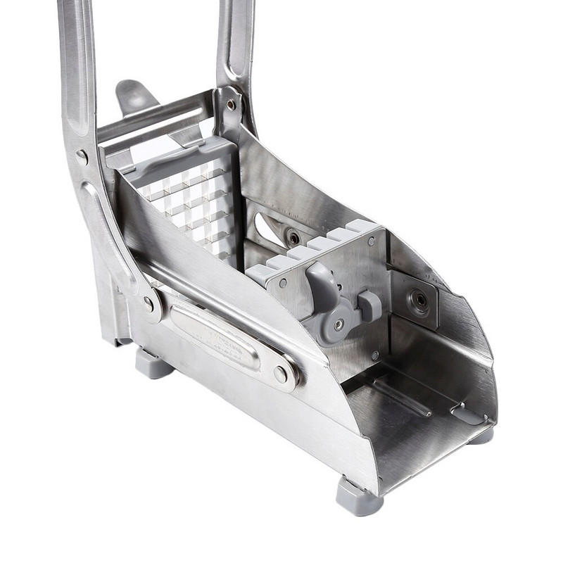 2 λεπίδες από ανοξείδωτο ατσάλι Σπίτι τηγανιτές πατάτες τσιπς λωρίδας Κόφτης κόφτης τσιπ Μηχάνημα κατασκευής Εργαλείο παρασκευής πατάτας κομμένη τηγανιτές πατάτες