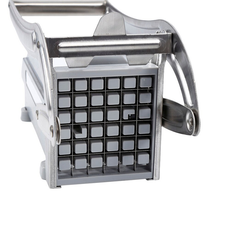 2 λεπίδες από ανοξείδωτο ατσάλι Σπίτι τηγανιτές πατάτες τσιπς λωρίδας Κόφτης κόφτης τσιπ Μηχάνημα κατασκευής Εργαλείο παρασκευής πατάτας κομμένη τηγανιτές πατάτες