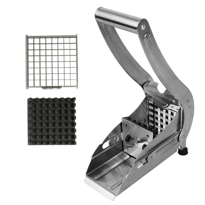 Χειροκίνητος τεμαχιστής πατάτας Φορητός από ανοξείδωτο χάλυβα Κόφτες τηγανιτές πατάτες Μηχάνημα κοπής κρεάτων Μηχανή κοπής Κουζίνα Gadgets