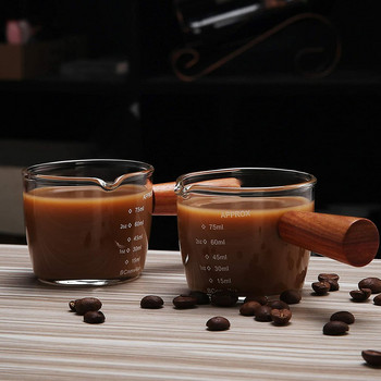 Ανθεκτικό στη θερμότητα Γυάλινη κούπα Espresso Μεζούρα Διπλό/Μονόστομα Γυάλινη Κανάτα γάλακτος με Λαβή Γυάλινη Ζυγαριά Μεζούρα
