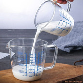 250/500ml Γυαλί που αντέχει στη θερμότητα Φλιτζάνι μέτρησης Ζυγαριά γάλακτος Ζυγαριά κανάτα κρέμα γάλακτος Φλιτζάνι τσαγιού Στάμνα καφέ Ποτήρι για μικροκύματα