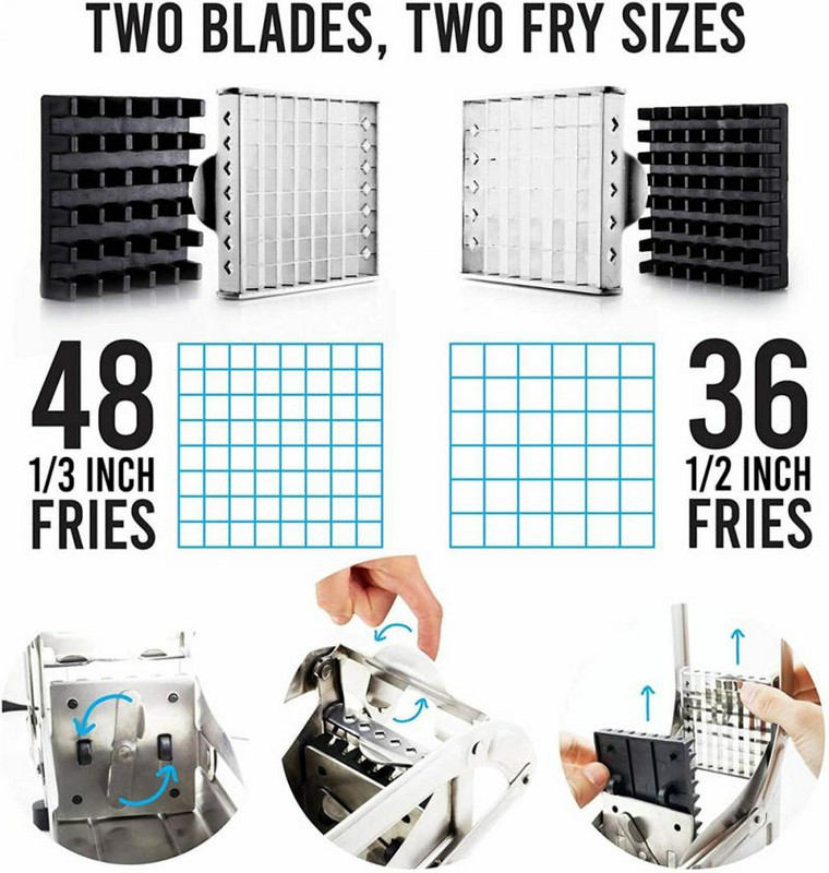 Gadgets κουζίνας Potato French Fries Cutter Fruit Dicer Shredders Food Chopper Πολυλειτουργικός κόφτης λαχανικών Εργαλείο μαγειρέματος