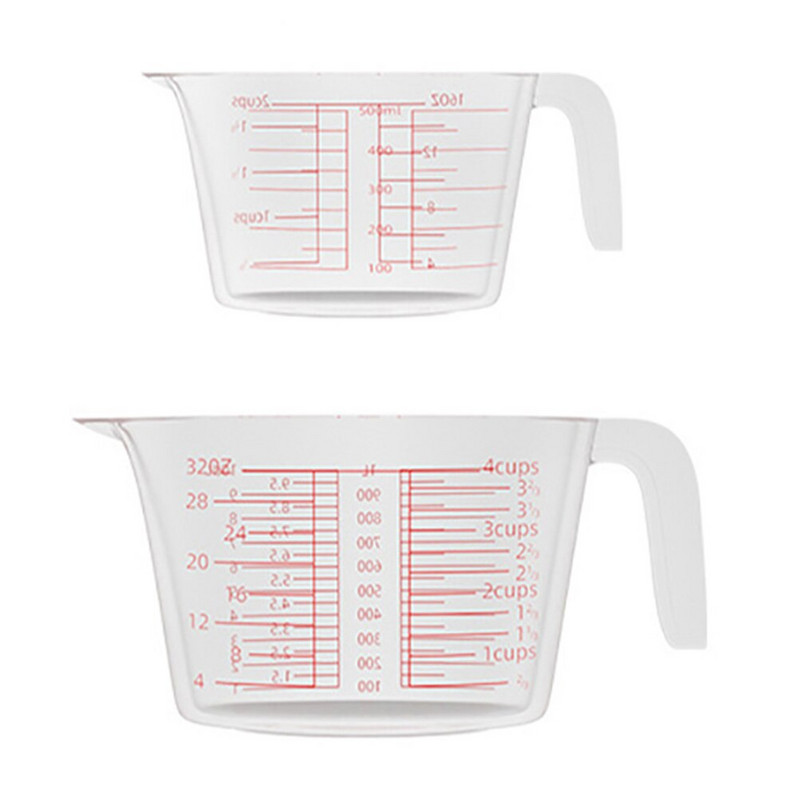 Φλιτζάνι μεζούρα Γυάλινο καφετιέρο Δοχείο κανάτα ανάμειξης κούπα πόσιμο βαθμολογημένη κουζίνα Ψήσιμο στάμνα Jigger Barcups Measure Clear