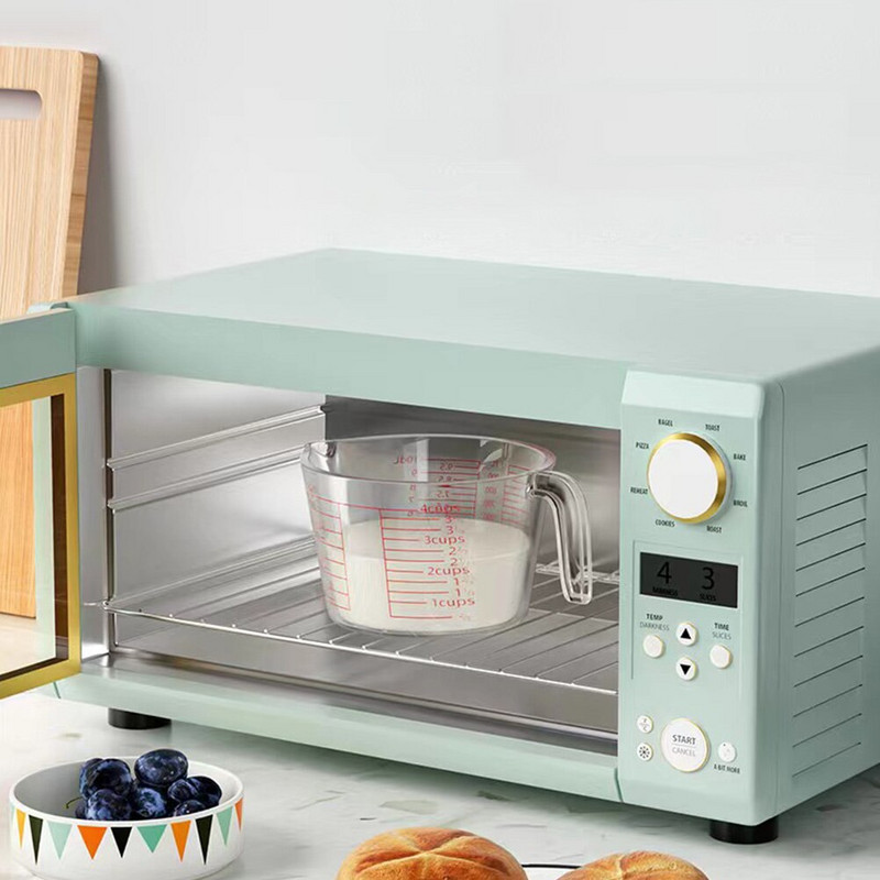 Φλιτζάνι μεζούρα Γυάλινο καφετιέρο Δοχείο κανάτα ανάμειξης κούπα πόσιμο βαθμολογημένη κουζίνα Ψήσιμο στάμνα Jigger Barcups Measure Clear