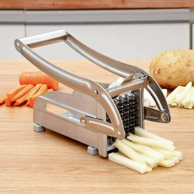 Tăiător de cartofi Tăiător de cartofi prăjiți Bețișoare de morcovi Mașină de tăiat manual din oțel inoxidabil Tocator de carne Dicer Mașină de tăiat unealtă pentru bucătărie