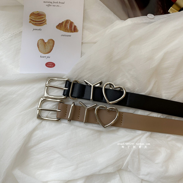 Ženski remen od eko kože - sa metalnim elementima