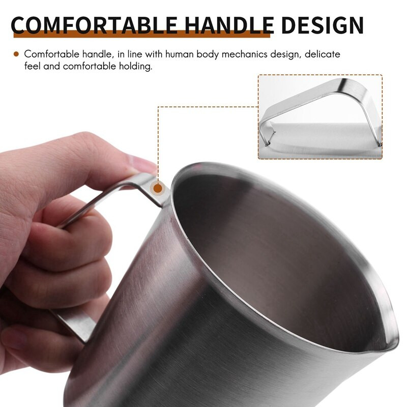 Mjerna posuda od nehrđajućeg čelika, šalica za miješanje smole, kuhinjski vrč za izlijevanje