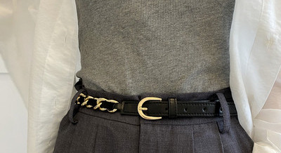 Ženski moderan remen s metalnim lancem