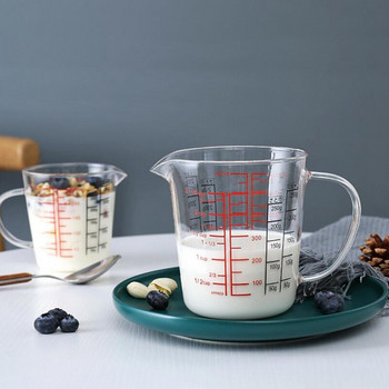 2 опаковки Стъклена мерителна чаша Кана за мляко Топлоустойчива стъклена чаша Мерителна кана Везна за сметана Чаша Чай Кафе Подходяща за микровълнова