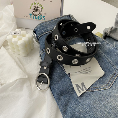 Ženski kožni remen sa okruglom kopčom novi model