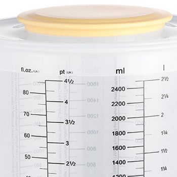 Големи пластмасови мерителни чаши за унции и кана за смесване за печене с капак Кани/буркан за измерване на течности в мл с предпазител срещу пръски