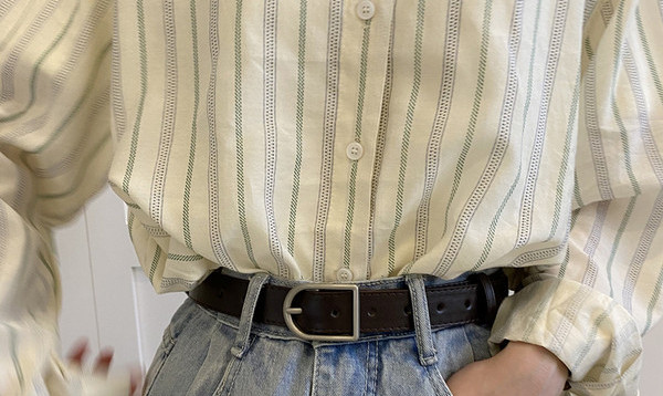 Ženski remen od eko kože sa metalnom kopčom