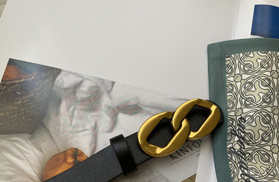 Novi model ženskog kožnog remena u crno-braon boji